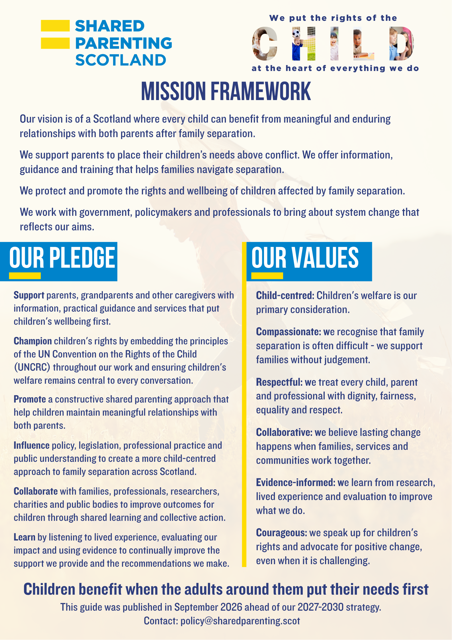 1-Page Mission Framework